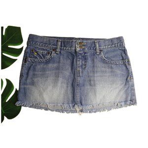 A&F Distressed Denim Mini Skirt Size: 4